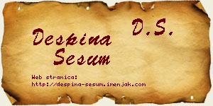 Despina Šešum vizit kartica